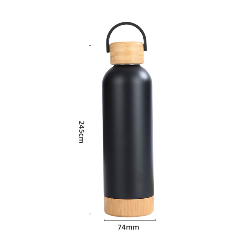 Cool And Hot Sports Bottle Business Logo Travel Mugs Sport Beautiful Water Mug With Bamboo Handle Lid And Base