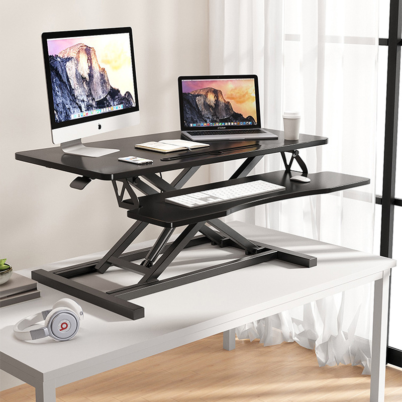 Home Desktop Computer Desk Folding Bracket Raising Notebook Table Standing Elevatable Desk