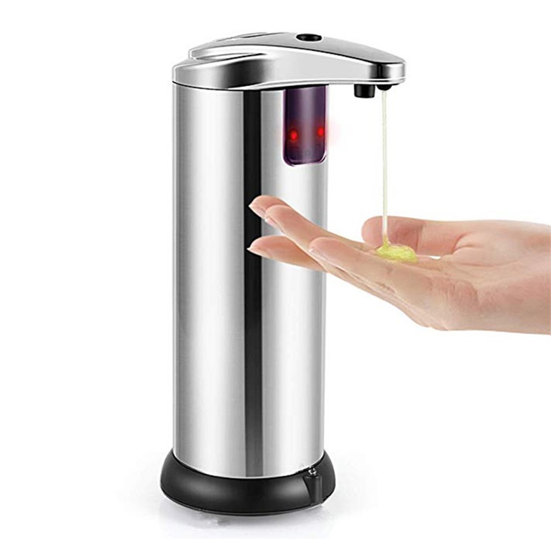Automatic Soap Dispenser Pump Infrared Sensing Stainless Steel Liquid Soap Holder Shampoo Dispenser Bathroom Liquid Foam Pump