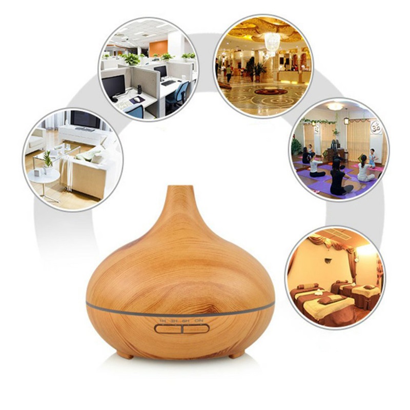 Wood Grain Aromatherapy Machine Home Bedroom Air Purification Essential Oil Diffuser Humidifier